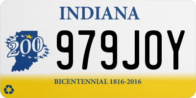 IN license plate 979JOY