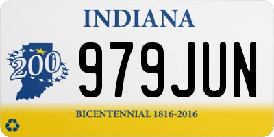 IN license plate 979JUN