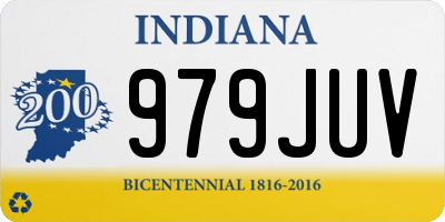 IN license plate 979JUV