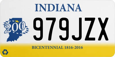 IN license plate 979JZX