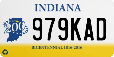 IN license plate 979KAD