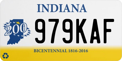 IN license plate 979KAF