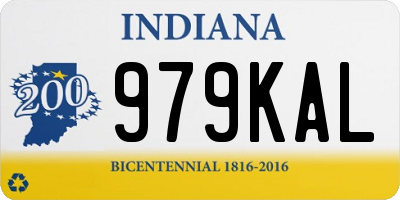 IN license plate 979KAL