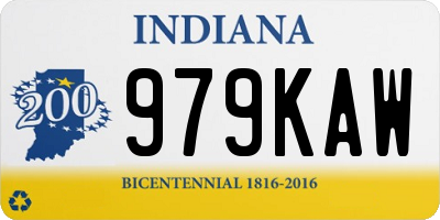 IN license plate 979KAW
