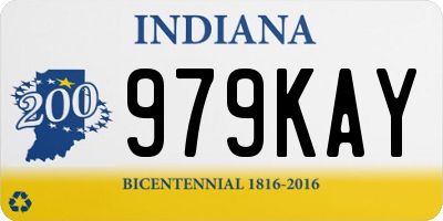 IN license plate 979KAY