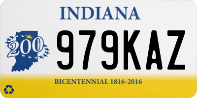 IN license plate 979KAZ