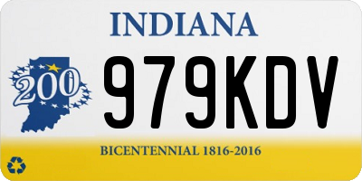IN license plate 979KDV