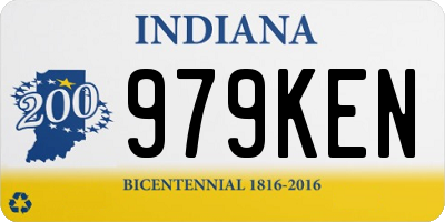 IN license plate 979KEN
