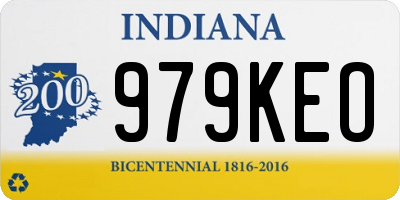 IN license plate 979KEO