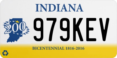 IN license plate 979KEV