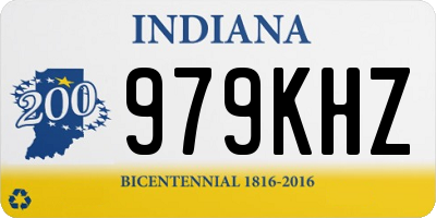IN license plate 979KHZ