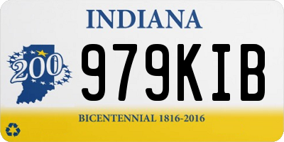 IN license plate 979KIB