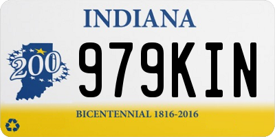 IN license plate 979KIN