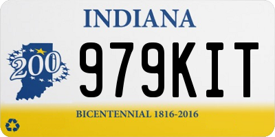 IN license plate 979KIT