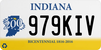 IN license plate 979KIV