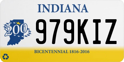 IN license plate 979KIZ
