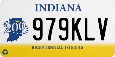 IN license plate 979KLV