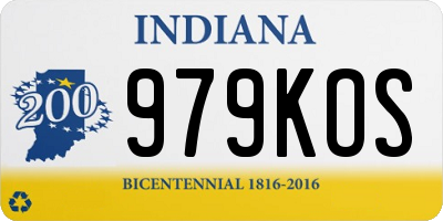 IN license plate 979KOS
