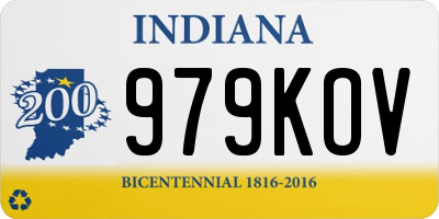 IN license plate 979KOV