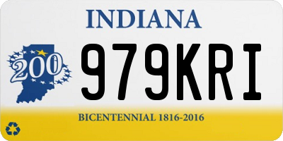 IN license plate 979KRI