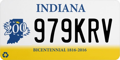 IN license plate 979KRV