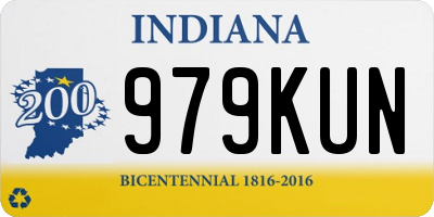 IN license plate 979KUN