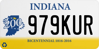 IN license plate 979KUR
