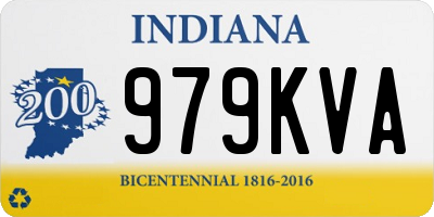 IN license plate 979KVA