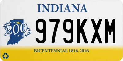 IN license plate 979KXM