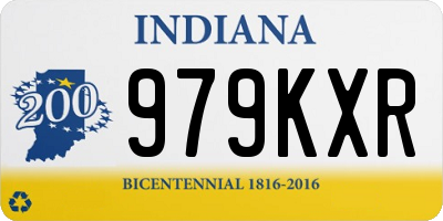 IN license plate 979KXR