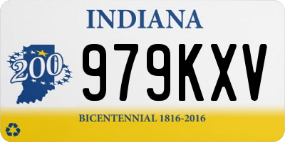 IN license plate 979KXV