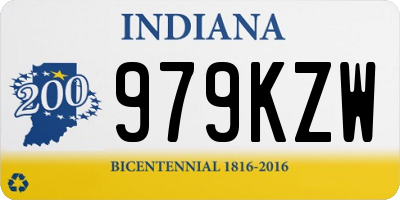 IN license plate 979KZW