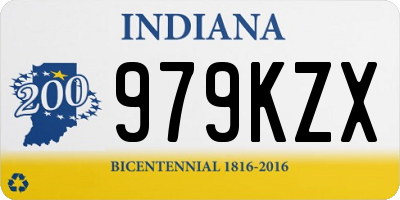 IN license plate 979KZX