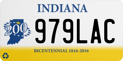 IN license plate 979LAC