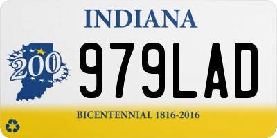 IN license plate 979LAD