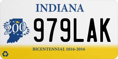 IN license plate 979LAK