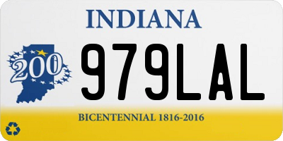 IN license plate 979LAL