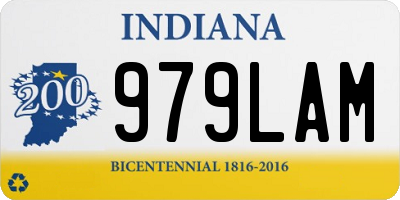 IN license plate 979LAM