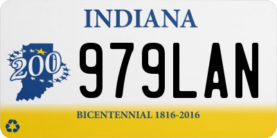 IN license plate 979LAN