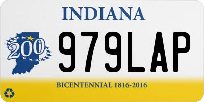 IN license plate 979LAP