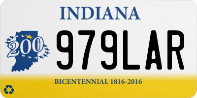 IN license plate 979LAR