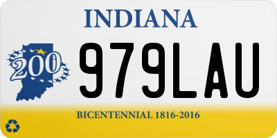 IN license plate 979LAU