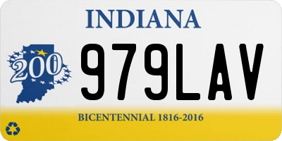 IN license plate 979LAV