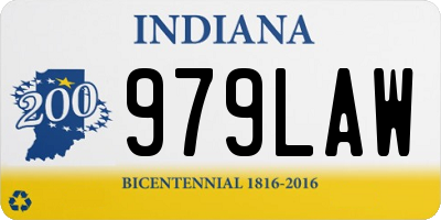 IN license plate 979LAW