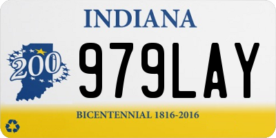 IN license plate 979LAY