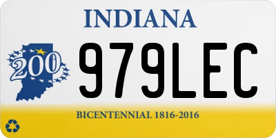 IN license plate 979LEC