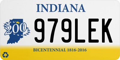IN license plate 979LEK