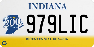 IN license plate 979LIC