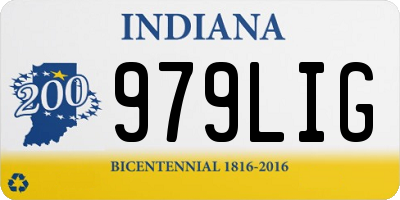 IN license plate 979LIG