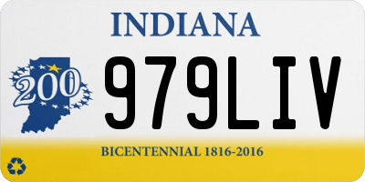 IN license plate 979LIV